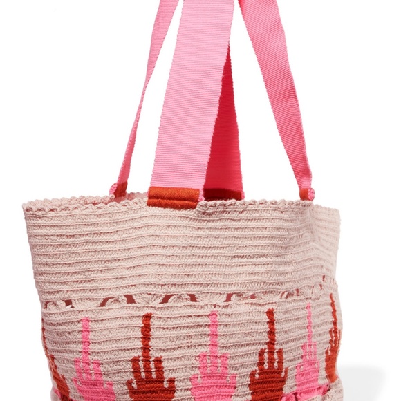 $500 NWOT SOPHIE ANDERSON Hoyas Woven Crochet Tote Bag Beach Shopping Hobo Large - Picture 3 of 5